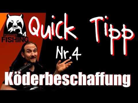Russian Fishing 4 - Quick Tipp 4 - Köderbeschaffung skillen, schnell Naturköder herstellen