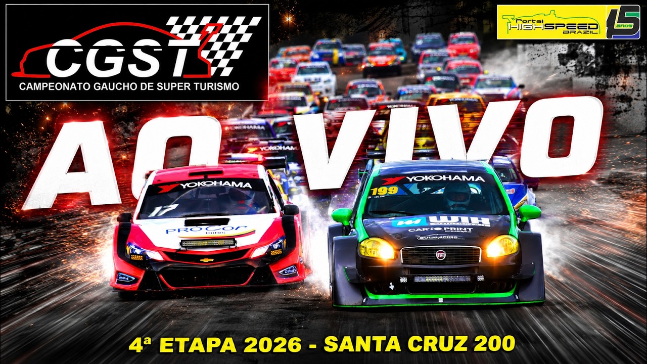 🔴 CAMPEONATO GAÚCHO DE SUPER TURISMO | Santa Cruz 200 | 4ª Etapa 2026 | Sta. Cruz (RS) | AO VIVO