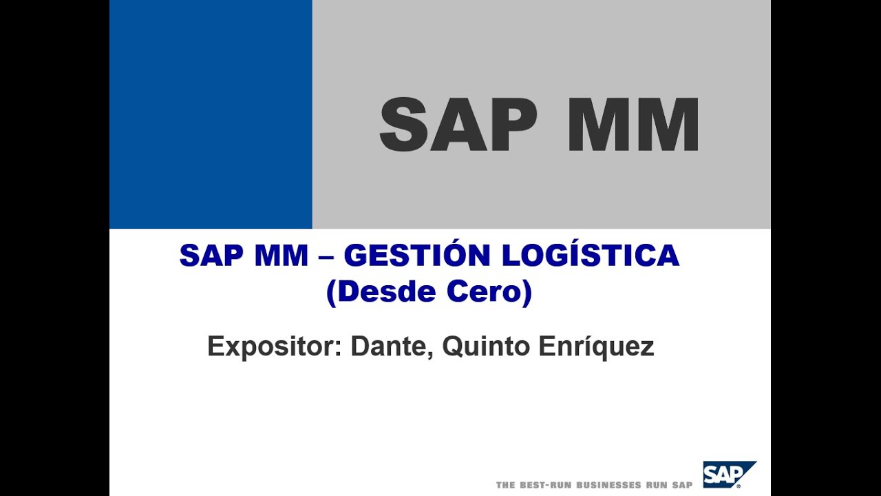 SAP MM - Ciclo de aprovisionamiento ME21N, MIGO, MIRO, ME51N, ME11