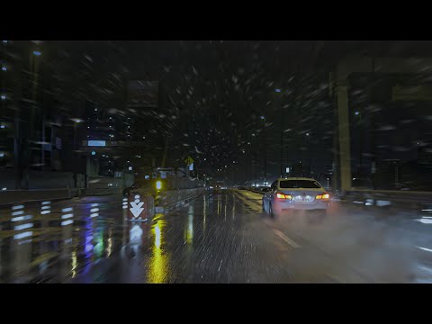 ☔️Driving on a Rainy Urban Highway😴 for #Sleep #Work #Study