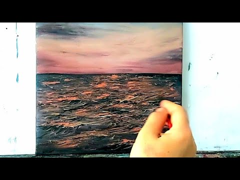 oilpainting sunset/yağlıboya günbatımı/oil painting for beginners/oil painting tutorial/oil painting