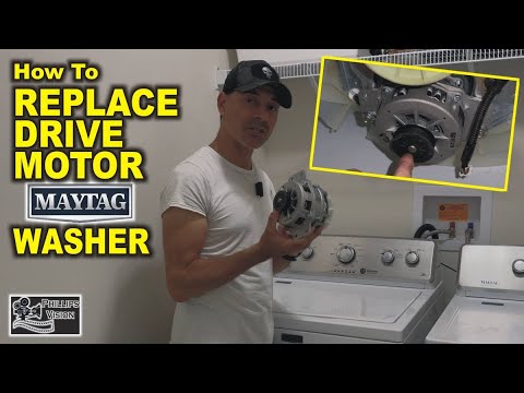 How To Replace Drive Motor - Maytag Washing Machine (Phillips Vision: Episode - 151)