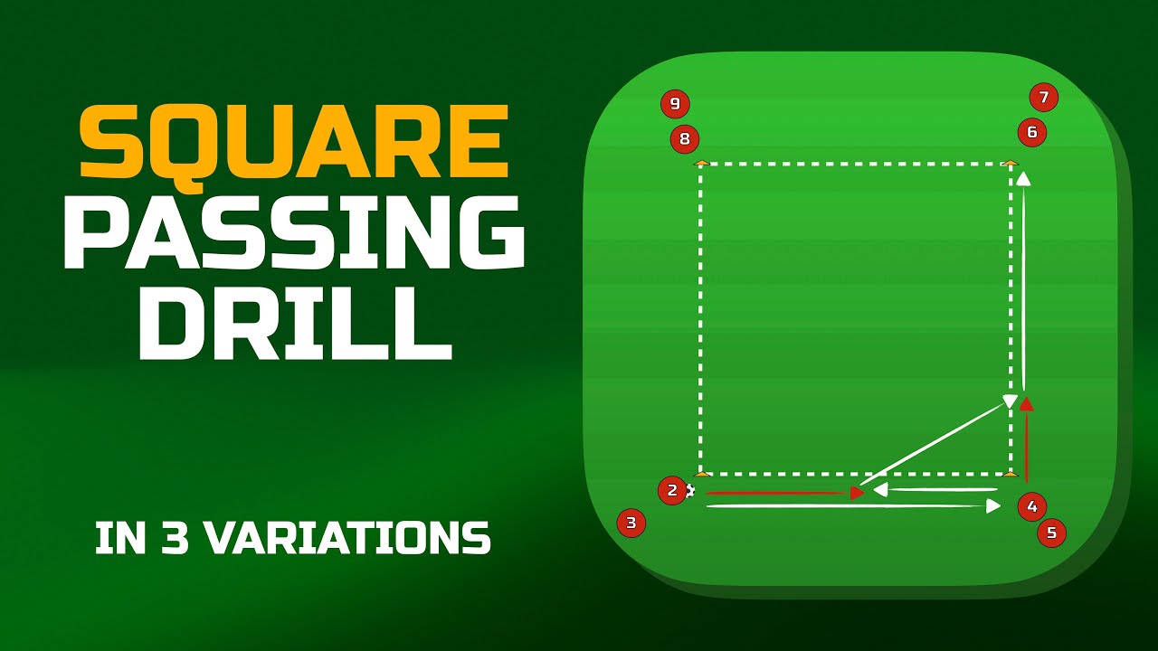 Square Passing Drill for Football Training | 3 Simple Variations