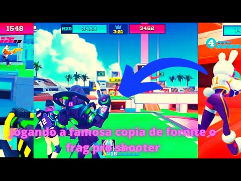 jogando a famosa copia de fortnite frag pro shooter😱😱