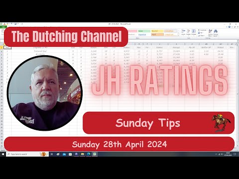 The Dutching Channel - Horse Racing - Excel - 28.04.2024 - Sunday Tips