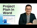 How To Create A Project Plan In Word