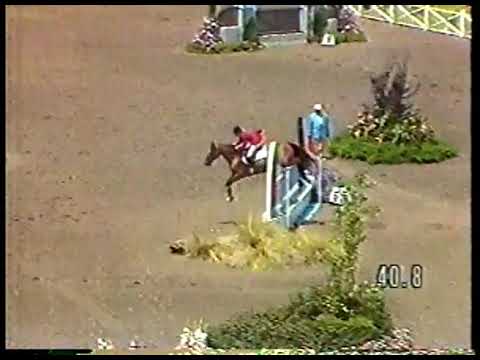 Olympics - 1984 - L A Games - Equestrian Team Show Jump Finals - USA Melanie Smith +  Calypso