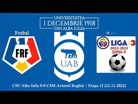 CS Universitatea din Alba Iulia 0-0 CSM Avântul Reghin | Etapa 12, 12.11.2022, Fotbal România liga 3