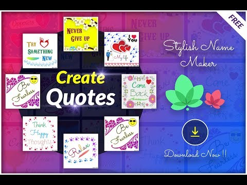 Stylish Name Maker and Quote Video