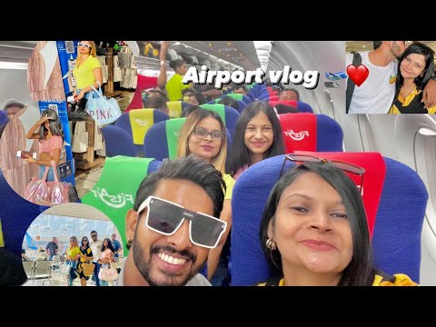 Let's go to another country with the FAM ✨    (Part 1) of our airport vlog  ✈️ අපි ඩුබායි ගියා  ✈️