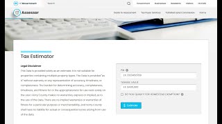 Using Horry County Government's Tax Estimator Tool
