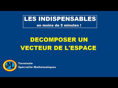 Décomposer un vecteur de l'espace. Terminale spécialité mathématiques.