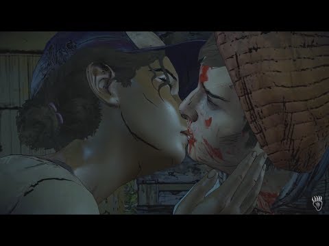 Clementine and Gabe Kiss scene