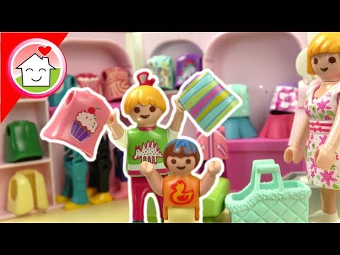 Playmobil Puppen Bekleidungsgeschäft - Shopping mit Lena - Familie Hauser Boutique Spielzeug Video