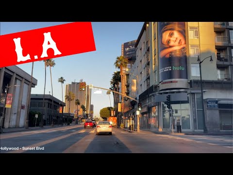 Los Angeles - Hollywood - Driving  Sunset Blvd
