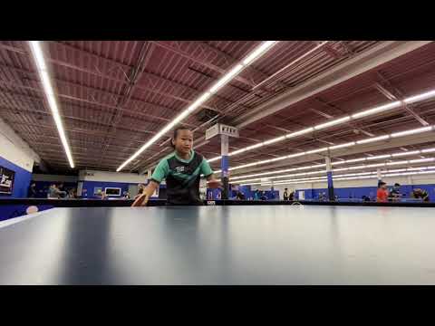Alyssa Kang Training at the Samson Dubina Table Tennis Academy