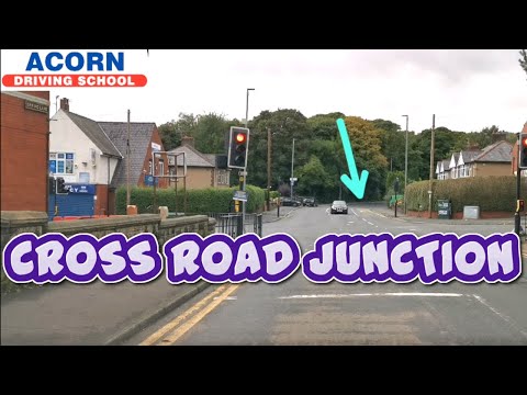 Cross Road Junctions control by traffic lights and lane marking I Automatic Driving instructor