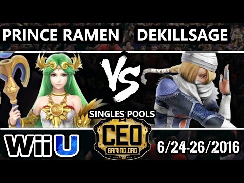 CEO 2016 Smash 4 - Prince Ramen (Palutena) Vs. Cr | Dekillsage (Sheik) SSB4 Tournament - Smash Wii U