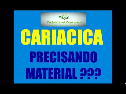 CARIACICA ES CONCURSO PÚBLICO PREFEITURA INDICAÇÃO MATERIAIS ESTUDOS CEDOBISTNET
