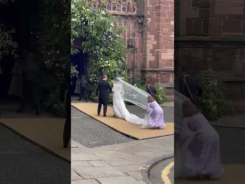 Olivia Henson, the soon-to-be Duchess of Westminster, has arrived at Chester Cathedral #britishroyal