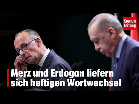 Merz and Erdogan engage in heated exchange | krone.tv NEWS