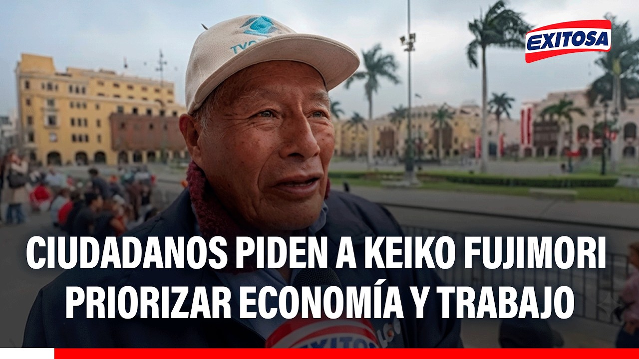🔴🔵 Ciudadanos piden a Keiko Fujimori priorizar trabajo y economía en su mensaje a la Nación