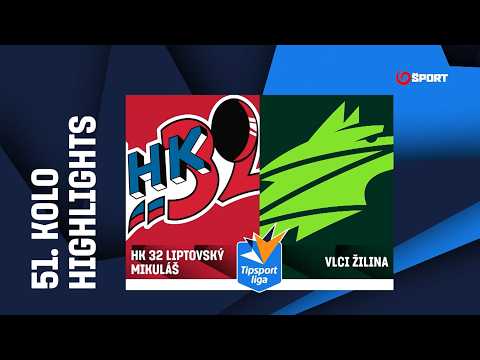51. kolo: HK 32 Liptovský Mikuláš - Vlci Žilina 2:0 (0:0, 1:0, 1:0)