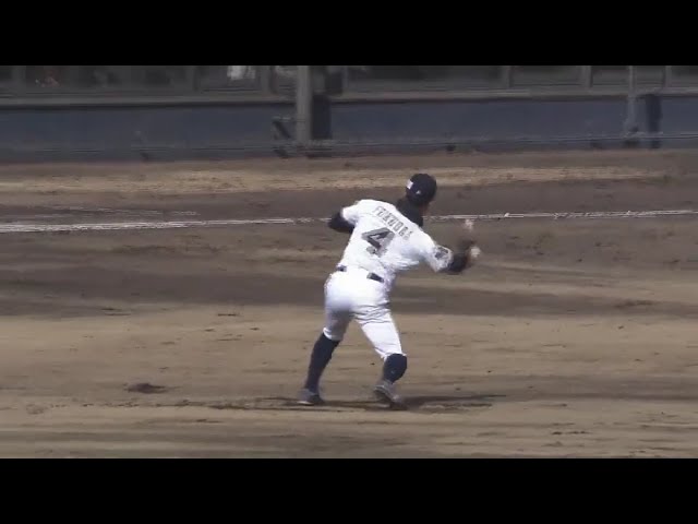 【6回表】バファローズの新キャプテン・福田が横っ跳びで魅せる!! 2019/3/13 B-L