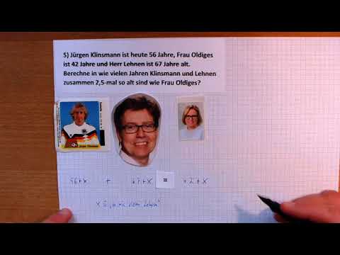 Altersaufgaben: Lösungen