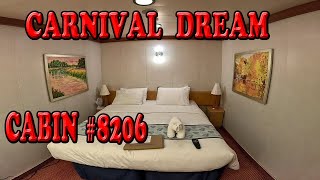 Carnival Dream Interior Cabin #8206 Tour