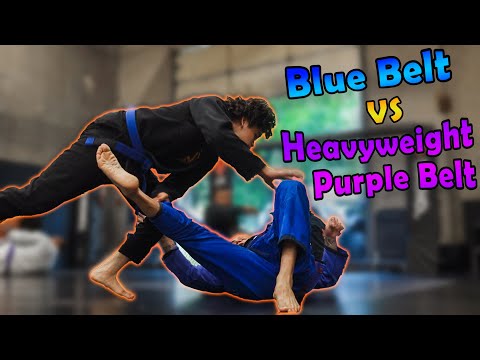 Lightweight Blue Belt Vs Heavyweight Purple Belt!