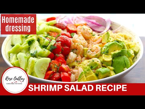 Shrimp Avocado Salad with homemade dressing | Shrimp Salad Recipe