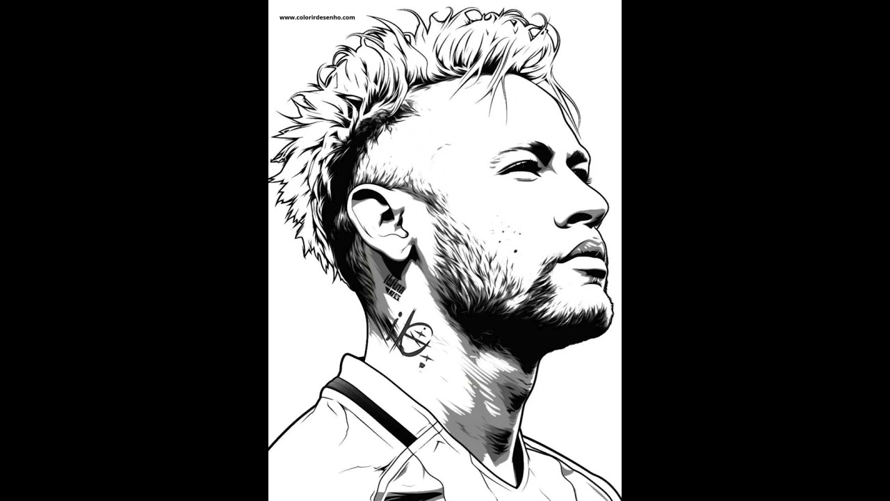 Neymar Coloring Pages 4