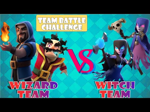 wizard + electro wizard vs witch + night witch *2022* - clash royale | clash royale challenge