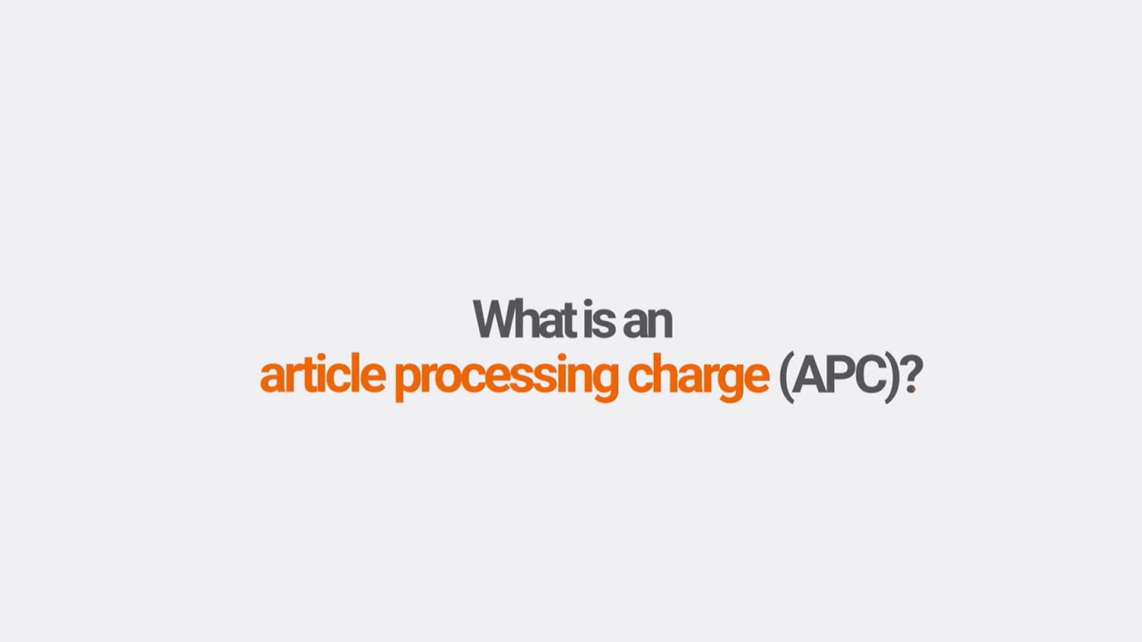 What is an article processing charge (APC)?