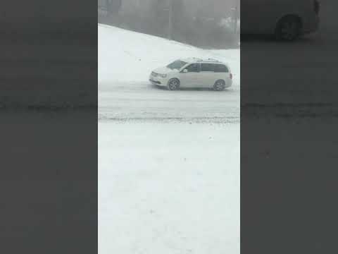 Car stuck in snow road 2021