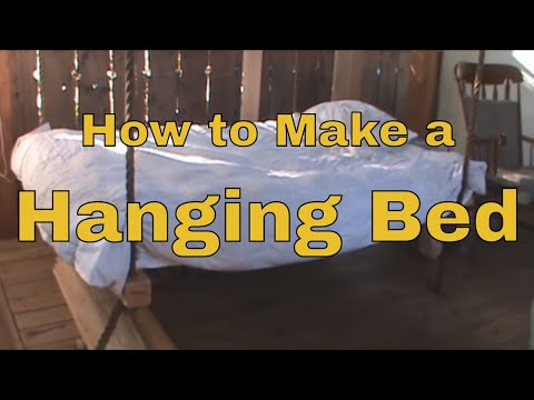 How To Make a Hanging Bed - Wooden Hammock  - Porch Swing Day Bed