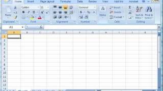Excel 2007/2010 - Lesson 1 - Creating a New Blank Workbook
