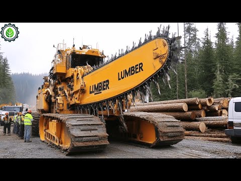 Extreme Dangerous Fastest Big Chainsaw Cutting Tree Machines | Monster Stump Removal Excavator ▶47