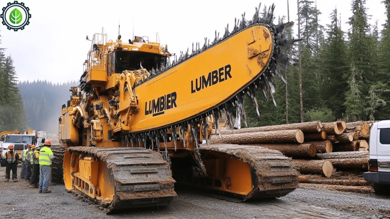 Extreme Dangerous Fastest Big Chainsaw Cutting Tree Machines | Monster Stump Removal Excavator ▶47