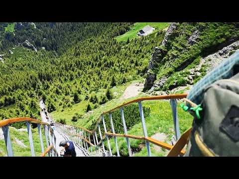 Coborâre de pe Ceahlău pe scari