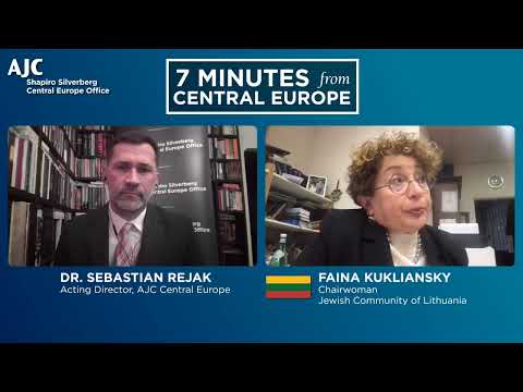 Faina Kukliansky, President of the Jewish Community of Lithuania for AJC Central Europe