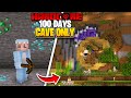 I Survived 100 Days In A CAVE ONLY WORLD In Minecraft Hardcore