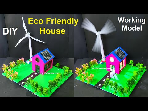 eco friendly house working model science project exhibition diy wind turbine howtofunda