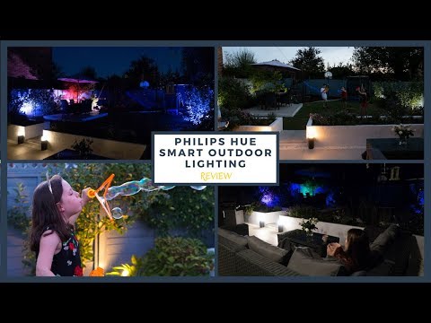Philips Hue Baltos šviesos sieninis lauko šviestuvas Lucca video