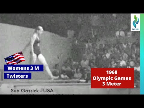 1968 Olympics - Women 3 Meter Springboard Diving competition - Twisting dives
