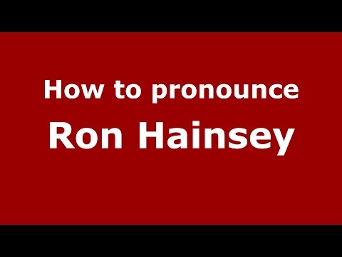 How to pronounce Ron Hainsey (American English/US)  - PronounceNames.com
