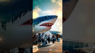"The giant shark plane appears! 🦈✈️ Do you dare to fly with us?" 🎥 #Shorts #MayBay #SharkPlane