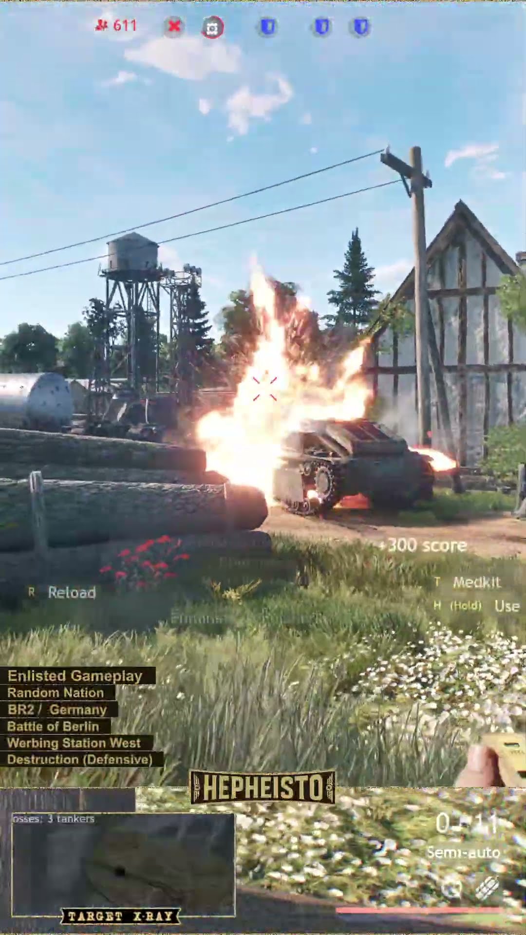 Paratrooper eliminates Tank T-28 with Panzerfaust 60