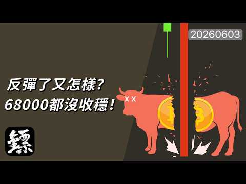 比特幣，BTC弱勢反彈了又怎樣？連68000都收不回，這也叫修復？